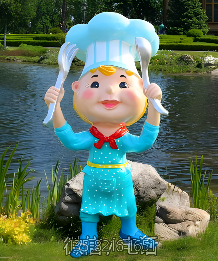 店铺摆件玻璃钢卡通人物厨师博鱼网页版