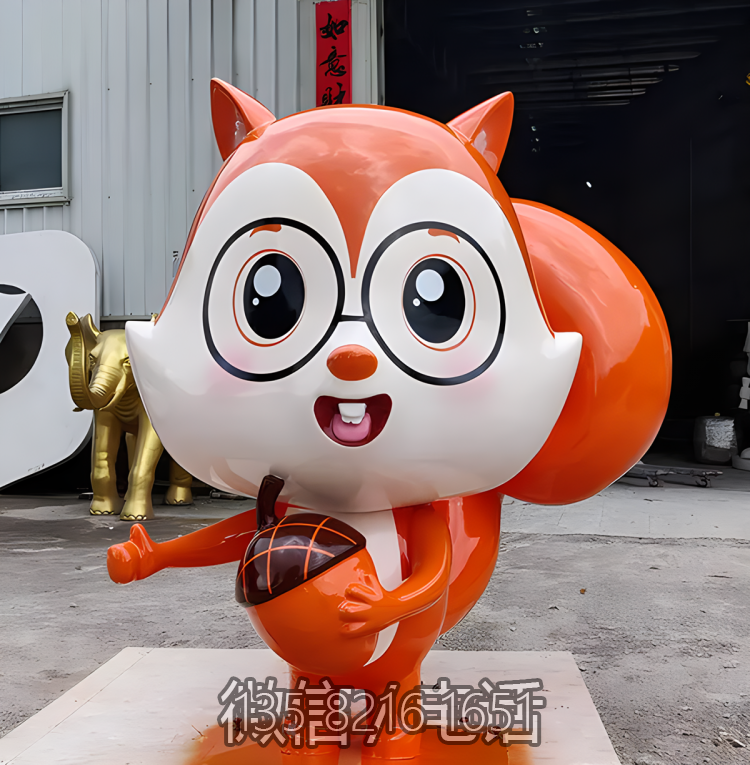 商场游乐场创意卡通美陈动物摆件玻璃钢树脂松鼠博鱼网页版