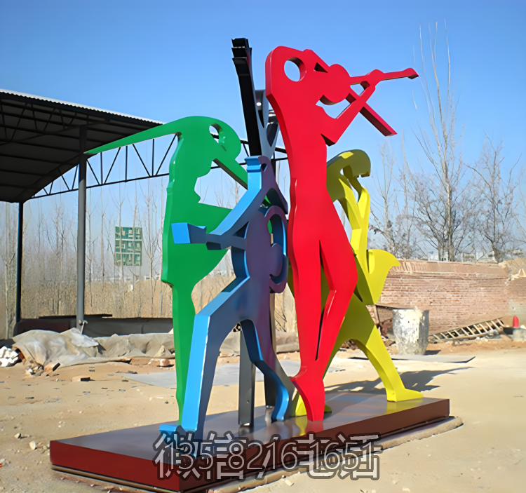 户外不锈钢抽象剪影人物博鱼网页版