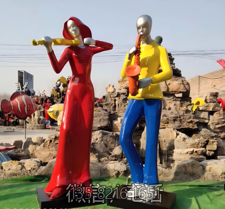 抽象玻璃钢演奏人物博鱼网页版