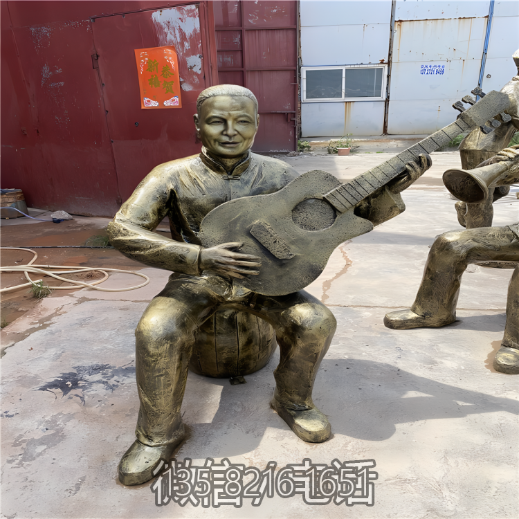 仿铜玻璃钢演奏音乐的人物博鱼网页版