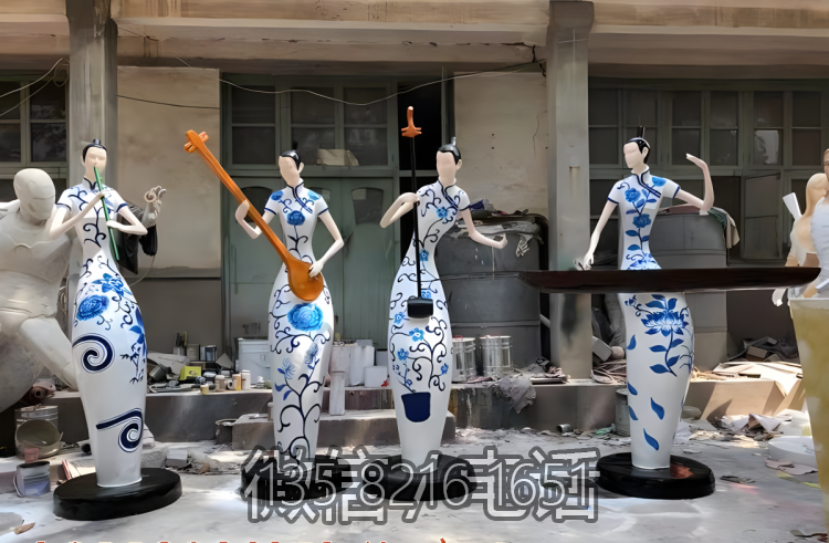 园林摆件玻璃钢抽象音乐人物博鱼网页版
