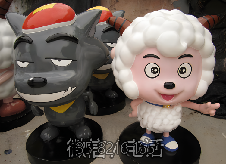 商场美陈装饰玻璃钢卡通动物动物画片动物喜羊羊灰太狼博鱼网页版