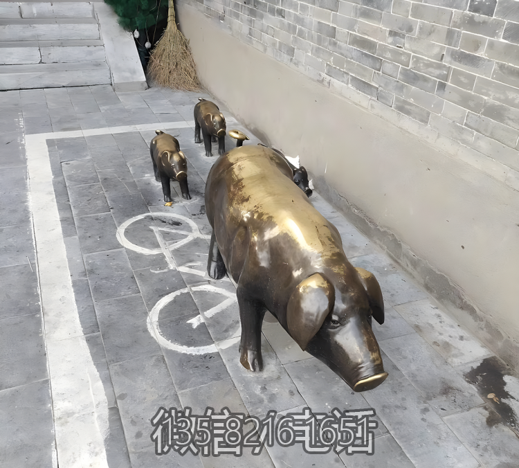景区园林创意定制铸铜十二生肖猪博鱼网页版