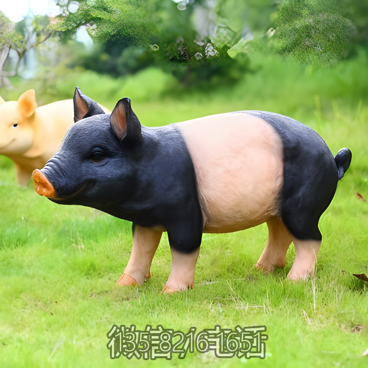 园林草坪玻璃钢仿真动物十二生肖猪博鱼网页版