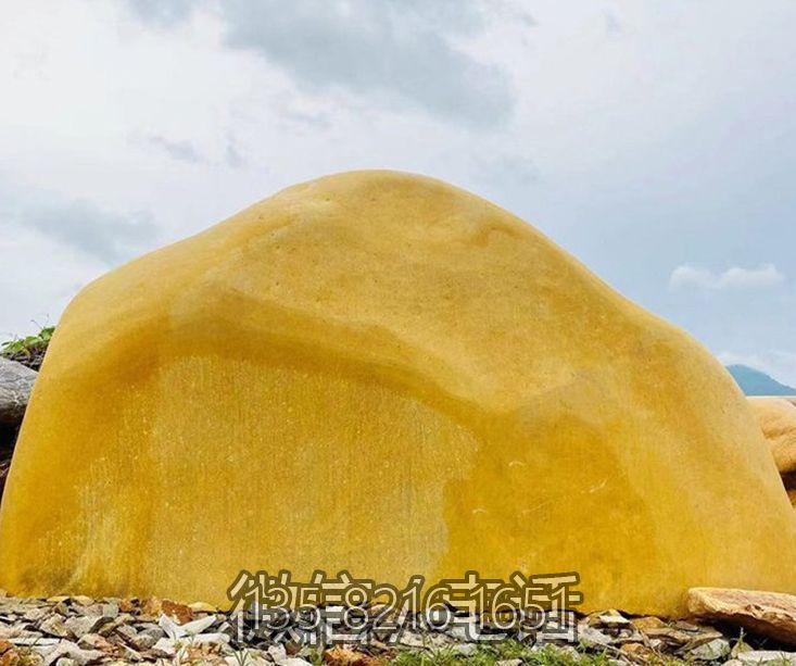 黄蜡石自然景观石非标定制加工