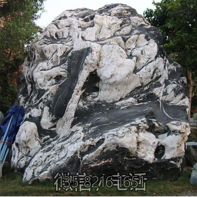 草坪草地自然石摆件