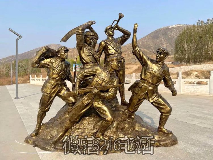 抗战人物群玻璃钢仿铜博鱼网页版