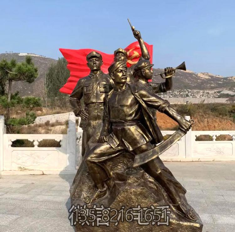 玻璃钢仿铜抗战人物博鱼网页版