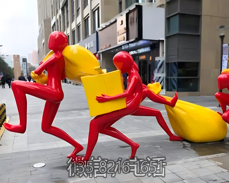 商业广场创意玻璃钢购物人物情景博鱼网页版