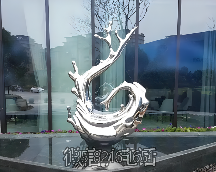 海浪浪花博鱼网页版-酒店门口装饰摆件不锈钢镜面海浪浪花博鱼网页版 海浪浪花博鱼网页版-酒店门口装饰摆件不锈钢镜面海浪浪花博鱼网页版