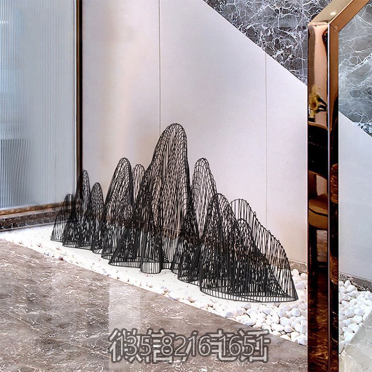 假山博鱼网页版-别墅室内不锈钢网格假山造型博鱼网页版 假山博鱼网页版-别墅室内不锈钢网格假山造型博鱼网页版