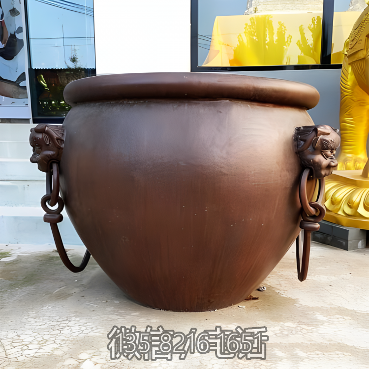 铜雕水缸