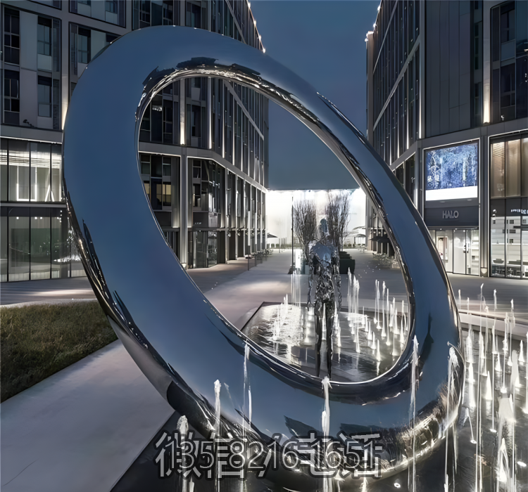 圆环博鱼网页版-户外广场创意不锈钢镜面圆环博鱼网页版 圆环博鱼网页版-户外广场创意不锈钢镜面圆环博鱼网页版