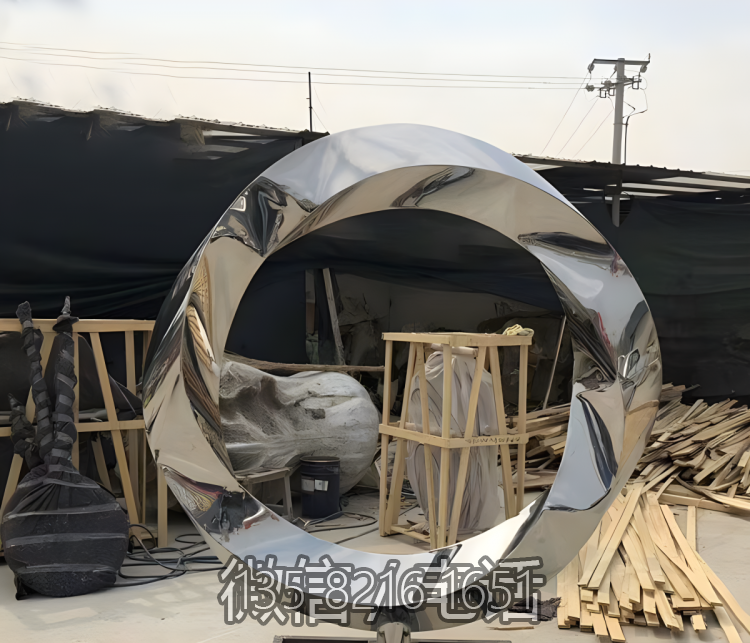 圆环博鱼网页版-公园抽象不锈钢镜面圆环雕博鱼网页版 圆环博鱼网页版-公园抽象不锈钢镜面圆环雕博鱼网页版