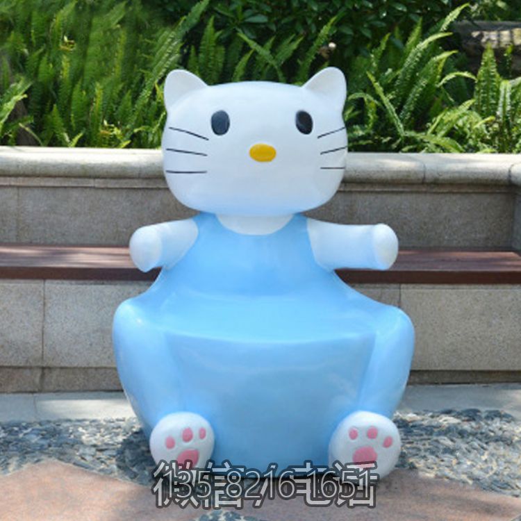 玻璃钢猫咪造型座椅