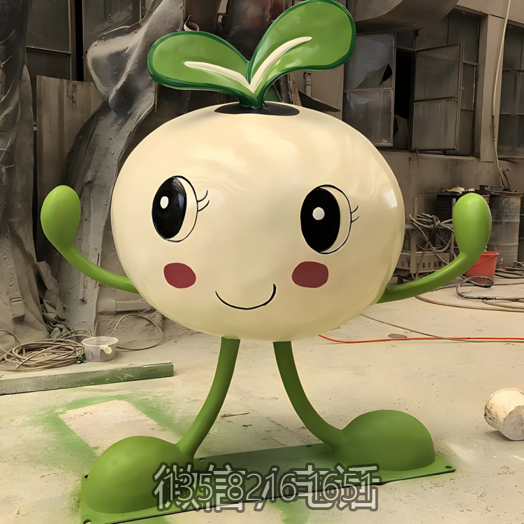 豌豆豆芽玻璃钢卡通公仔博鱼网页版