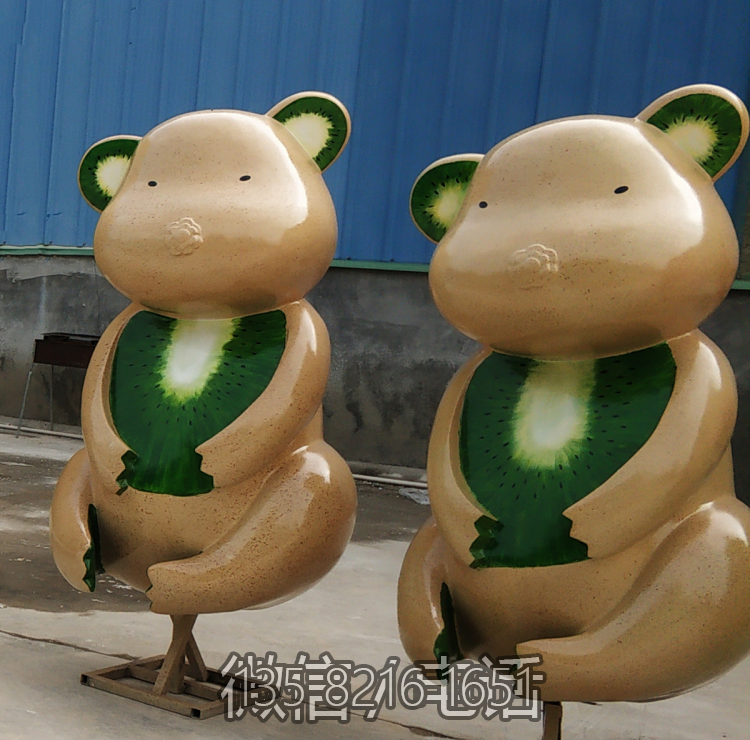 玻璃钢卡通猕猴桃小熊博鱼网页版