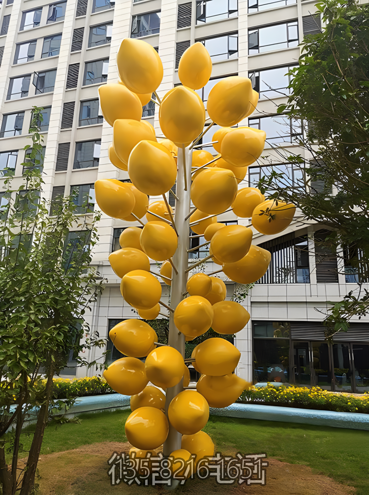 抽象不锈钢柠檬树仿真柠檬博鱼网页版