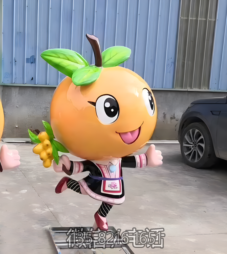 枇杷玻璃钢卡通公仔女