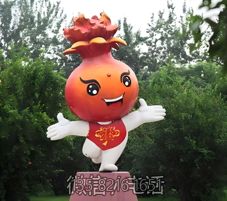 玻璃钢卡通石榴水果公仔 (2) 玻璃钢卡通石榴水果公仔 (2)