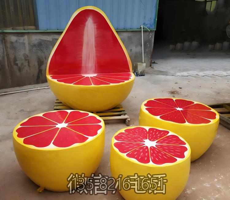 玻璃钢仿真柚子座椅博鱼网页版