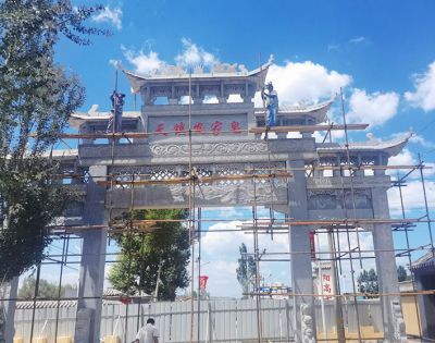 村镇大理石石雕牌坊