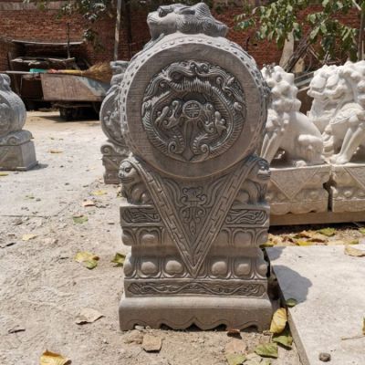 抱鼓汉白玉仿古门墩抱鼓石古镇庭院景观街景装饰摆件