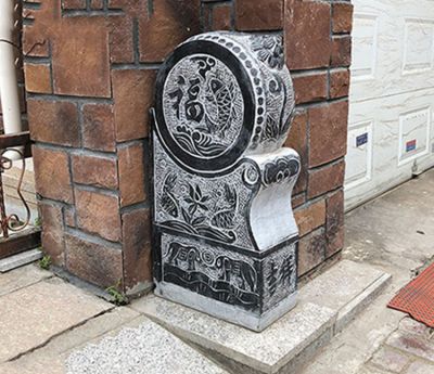 庭院福字抱鼓石门墩