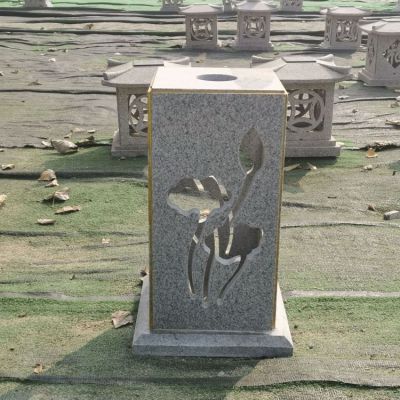 大理石仿古照明太阳能石灯酒店园林户外草坪地灯摆件