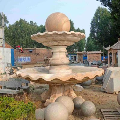 风水球石雕水钵