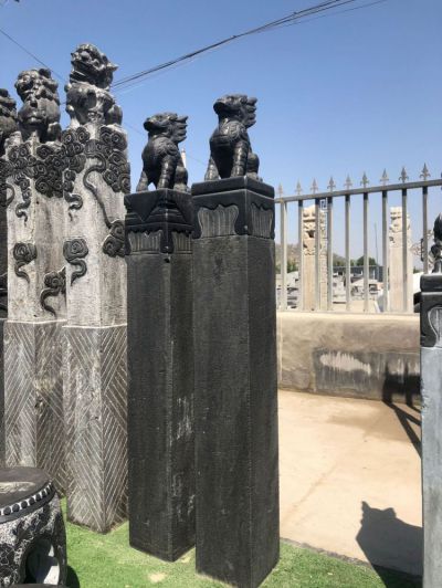 招财麒麟古代园林摆放拴马柱博鱼网页版