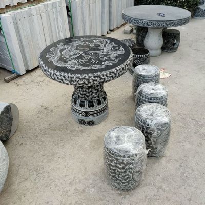 青石仿古石桌凳