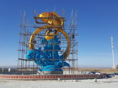 锻铜喷漆鲤鱼跃龙门水景景观博鱼网页版