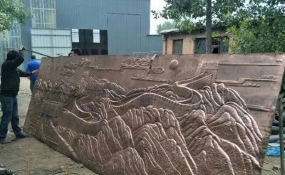 紫铜锻造浮雕长城博鱼网页版