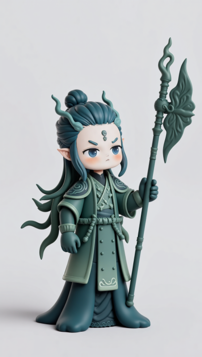 手持战戟的Q版敖丙博鱼网页版