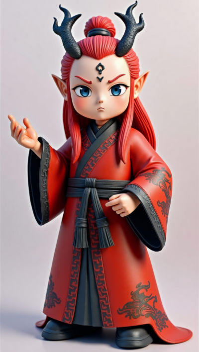 红色造型Q版卡通敖丙博鱼网页版