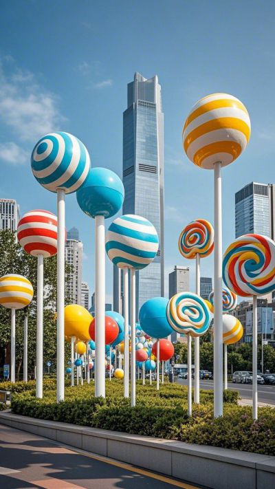 玻璃钢仿真棒棒糖美陈博鱼网页版