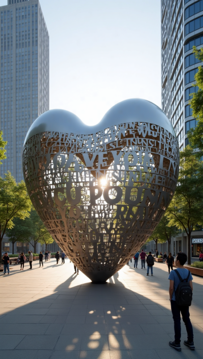 字面镂空不锈钢爱心博鱼网页版