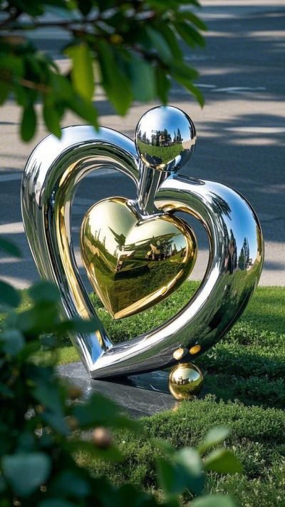 镜面不锈钢心形博鱼网页版