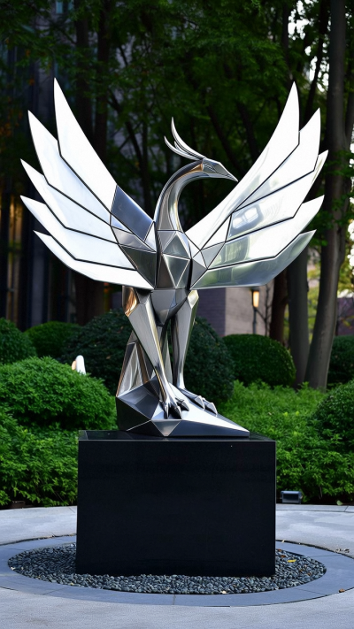 镜面不锈钢抽象凤凰博鱼网页版