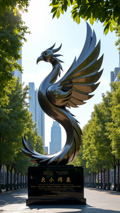 镜面不锈钢凤凰神鸟博鱼网页版