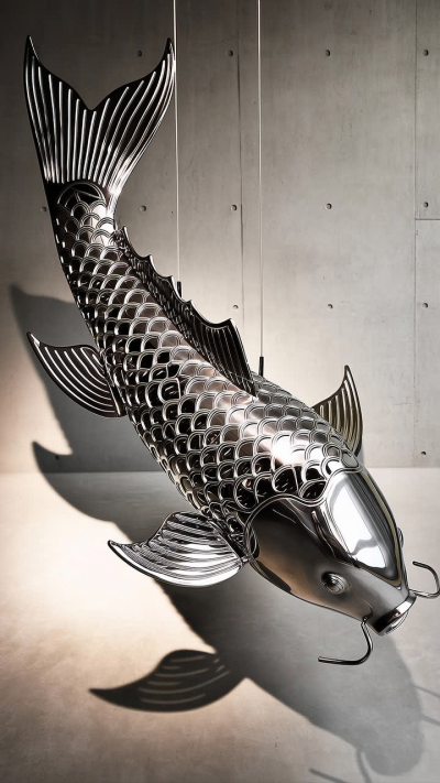 镜面不锈钢仿真鲤鱼博鱼网页版