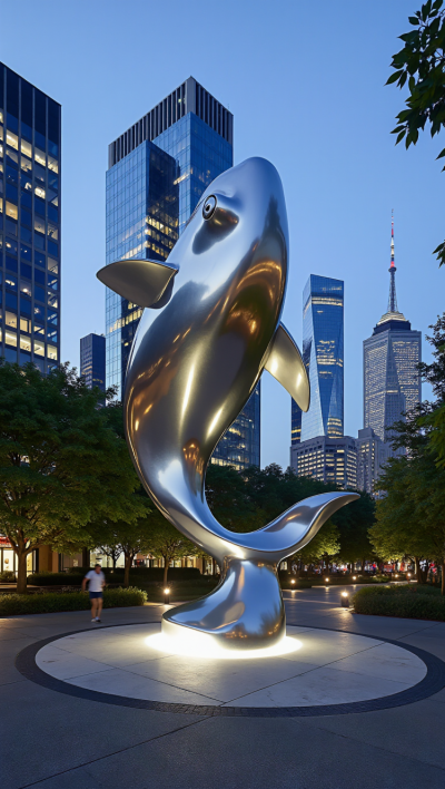 抽象不锈钢锦鲤博鱼网页版