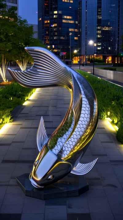 镜面不锈钢锦鲤鲤鱼博鱼网页版