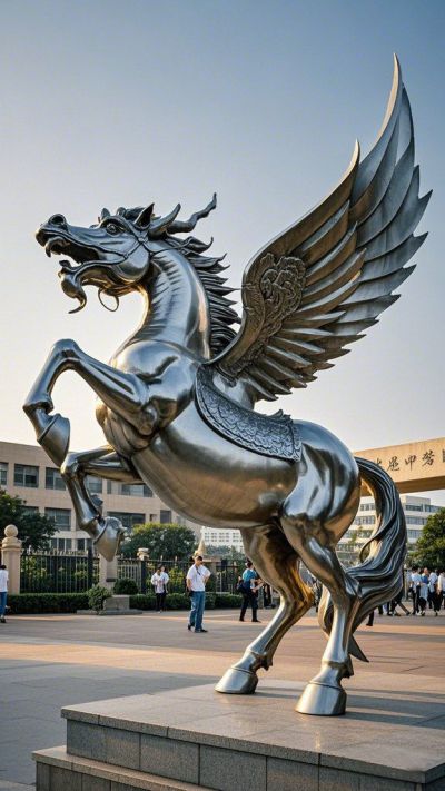 镜面不锈钢带翅膀的龙马博鱼网页版