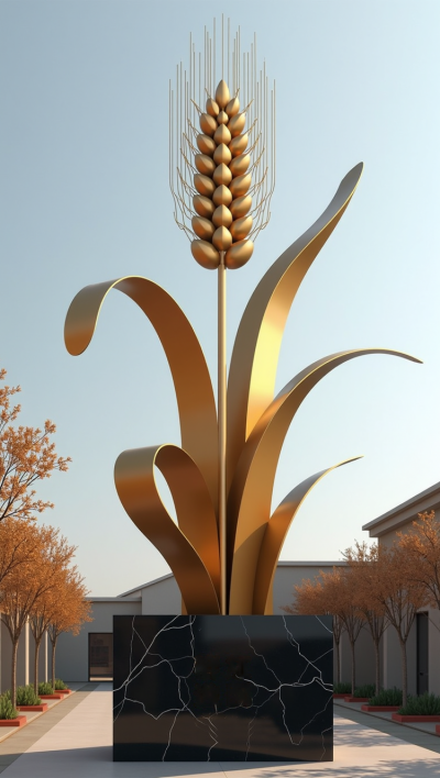 抽象不锈钢麦穗景观博鱼网页版