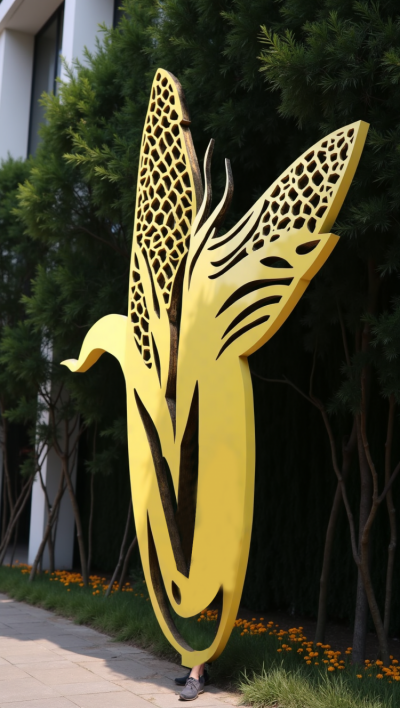 剪影不锈钢玉米造型博鱼网页版