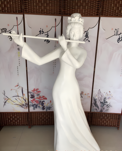 玻璃钢抽象古代吹笛子的人物博鱼网页版