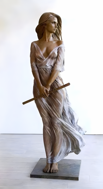 手拿笛子的西方美女人物摆件玻璃钢博鱼网页版